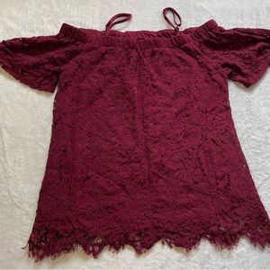 No Boundaries Maroon colored top